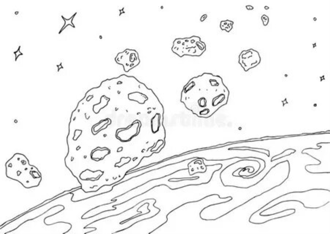 Кометы и метеориты раскраски для детей