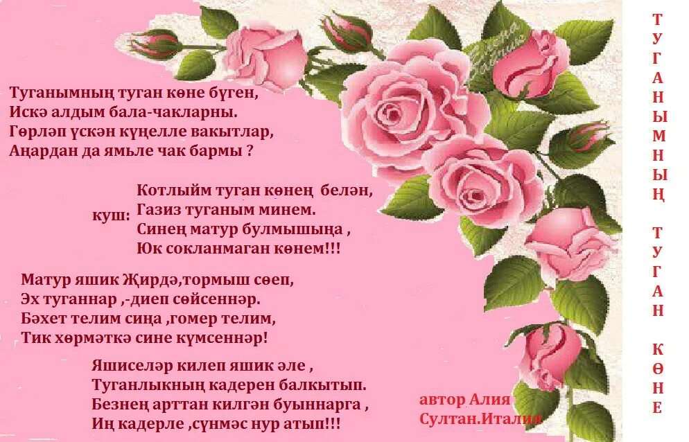 Поздравления с юбилеем сестре на татарском языке 4