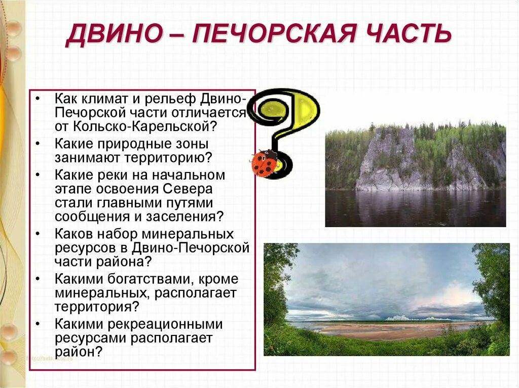 Географическое положение двино печорского