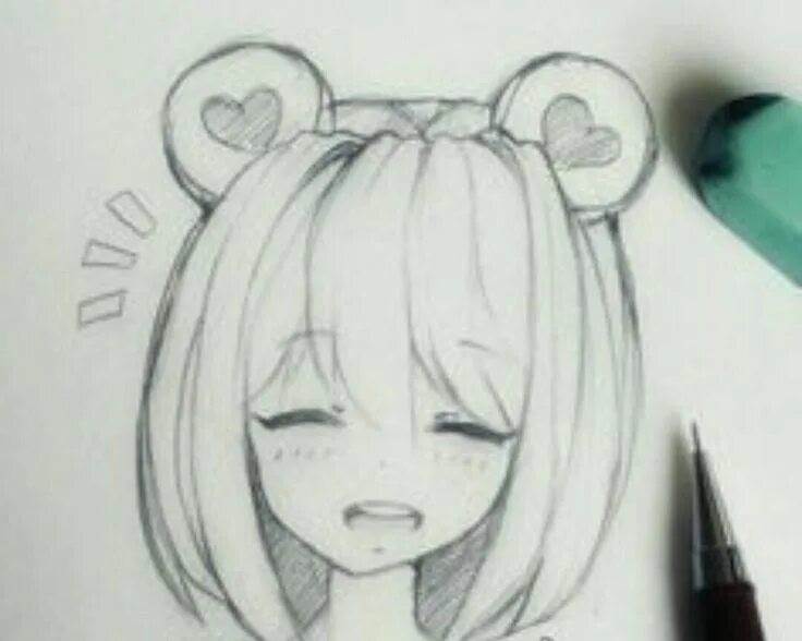 Идеи аниме карандашом для срисовки девушки 4