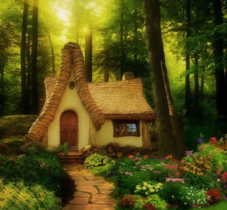 Картинки сказочный домик в лесу 29