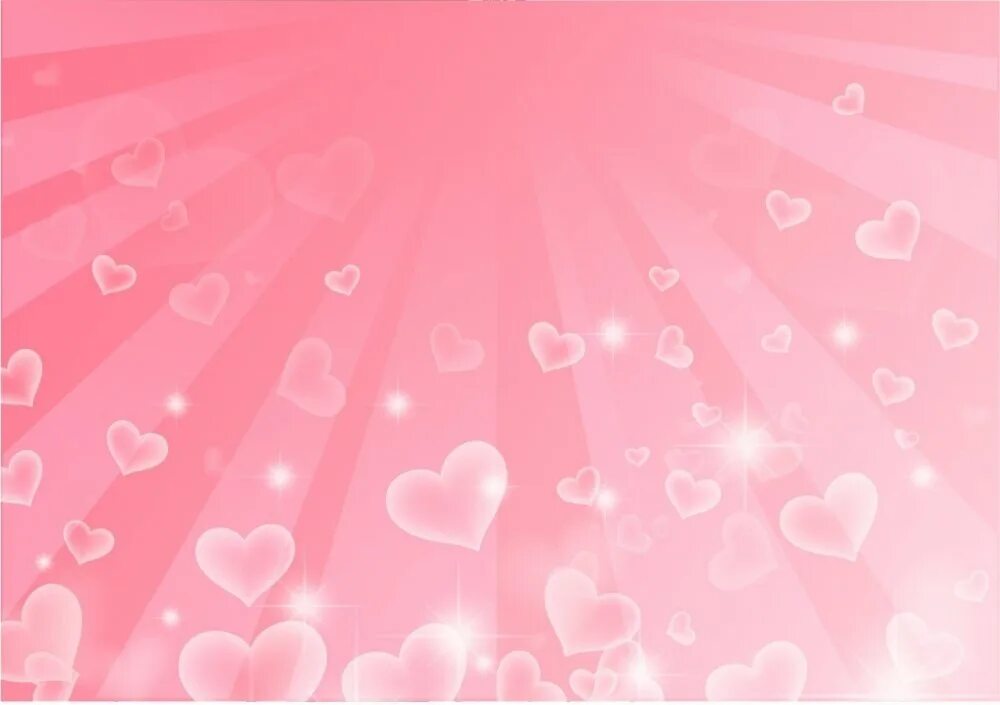 Нежный розовый фон с сердечками 2