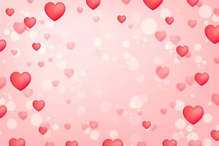 Нежный розовый фон с сердечками 6
