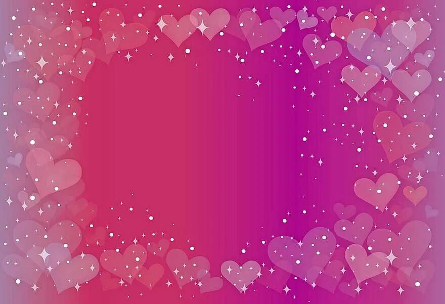 Нежный розовый фон с сердечками 7