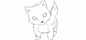 Рисунки карандашом для срисовки животных аниме поэтапно 9