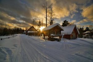 Милые фото зимний деревенский пейзаж 9