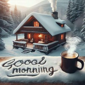 Открытки с добрым утром со снегом (9)