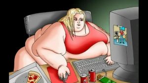 Женщина сидит за столом с компьютером   прикольные картинки 9