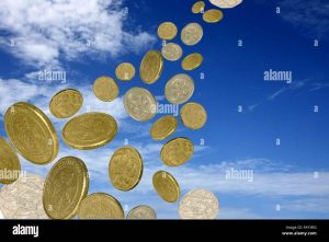 Много золотых монет, падающих с неба   прикольные картинки 9