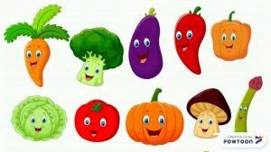 Мультяшные картинки овощей и фруктов 9