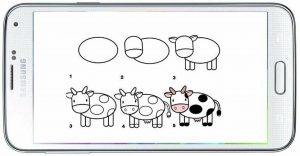 Научимся рисовать корову   интересные картинки 9