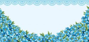 Синий фон с цветами и белой каймой   классные картинки 9