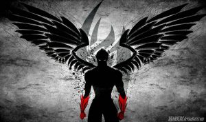 Черно красный ангел с крыльями   классные картинки 9